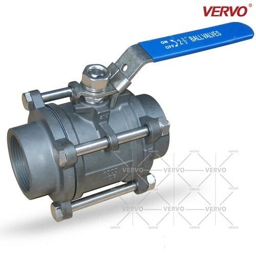 China DN80 3 Pcs Ball Valve 3inch Ss304 Casting Steel API608 Stainless Steel Floating Ball Valve Three Piece Ball Valve factory