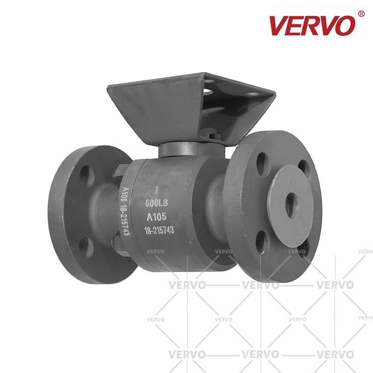 China Dn25 2 Piece Ball Valve Forged Steel A105 1inch 600lb Rf Flanged Full Bore And Reduced Bore Ball Valve API608 Bare Stem factory