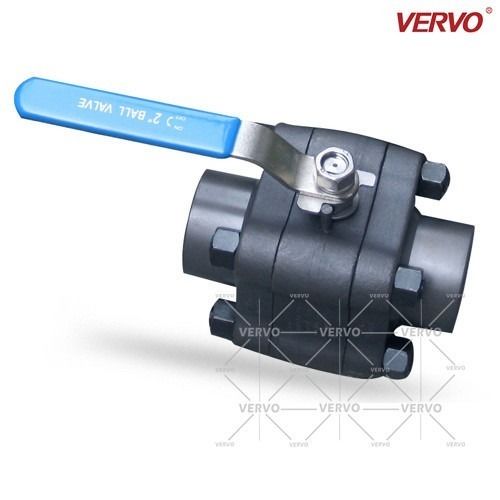 China DN50 3pcs 2&quot; 800LB Full Bore And Reduced Bore Ball Valve SW ASTM A105N Forging Steel factory