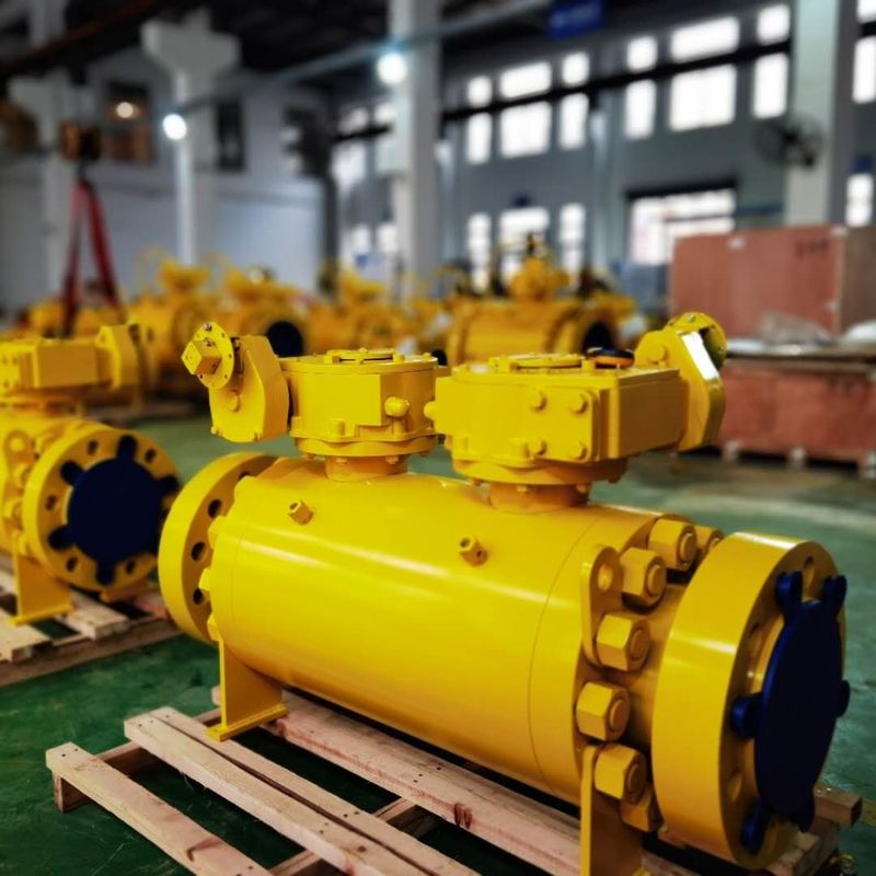 China High Pressure DN400 Flanged Floating Ball Valve Metal Seated factory